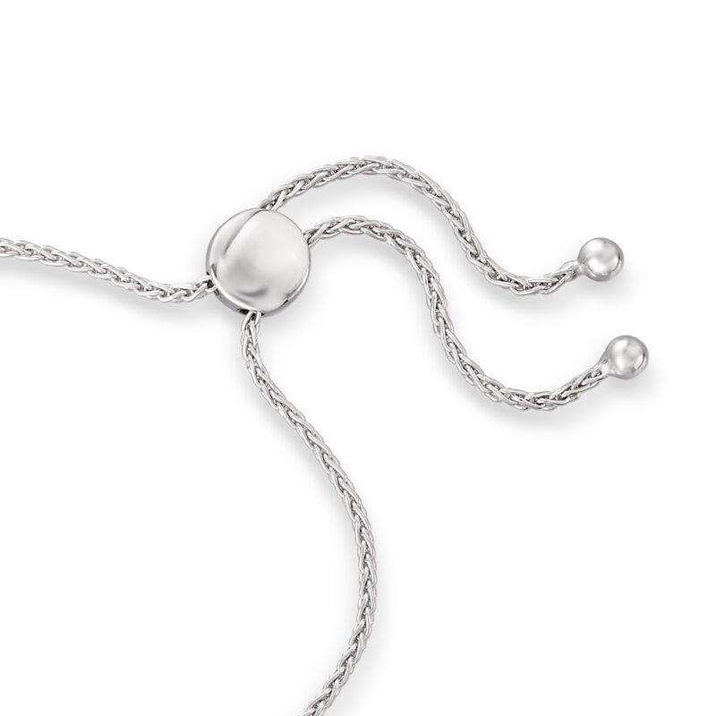 .25 ct. t.w. Diamond Square and Marquise-Shaped Bolo Bracelet in Sterling Silver  image number 2