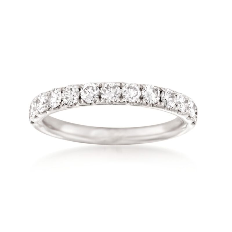 Henri Daussi .75 ct. t.w. Diamond Wedding Ring in Platinum. Size 6.5 image number 0