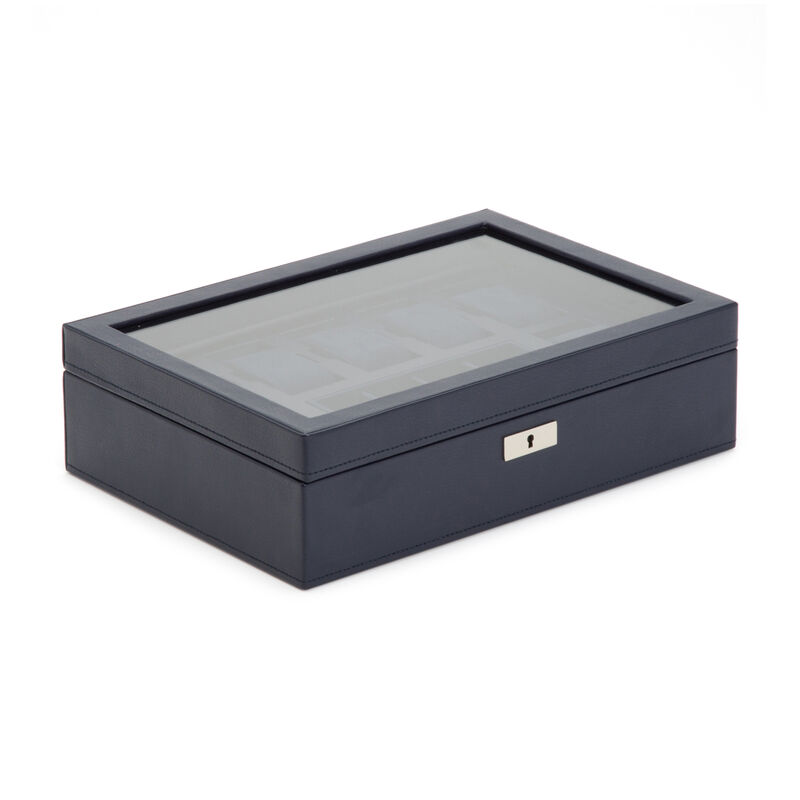 Wolf &quot;Howard&quot; Navy Leather Watch Box image number 6