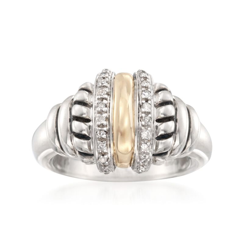 .10 ct. t.w. Diamond Ring in 14kt Yellow Gold and Sterling Silver image number 0