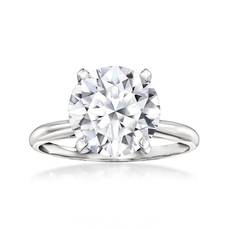 5.00 Carat Lab-Grown Diamond Solitaire Ring in 14kt White Gold image number 0