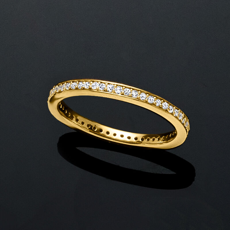 .25 ct. t.w. Lab-Grown Diamond Eternity Band in 18kt Gold Over Sterling image number 4