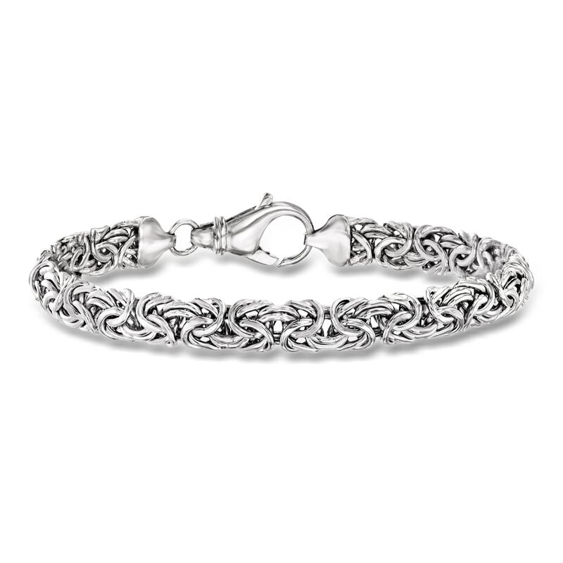 Sterling Silver Small Byzantine Bracelet image number 0