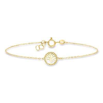 Italian 10kt Yellow Gold Tree of Life Bracelet