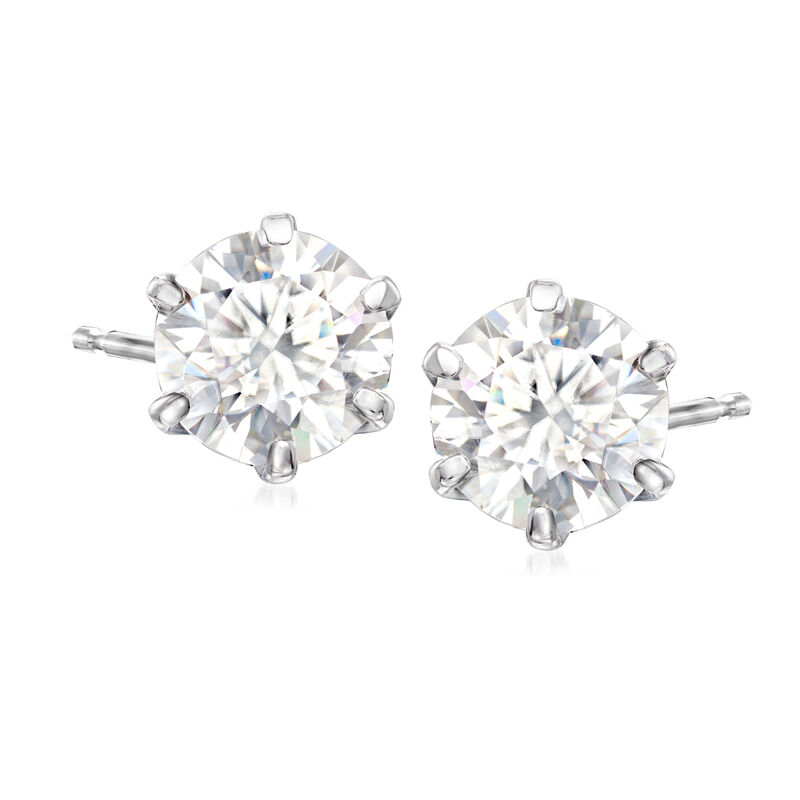 4.00 ct. t.w. Moissanite Stud Earrings in Sterling Silver image number 0