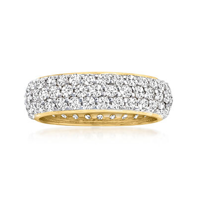 3.00 ct. t.w. Micropave Diamond Eternity Band in 14kt Yellow Gold