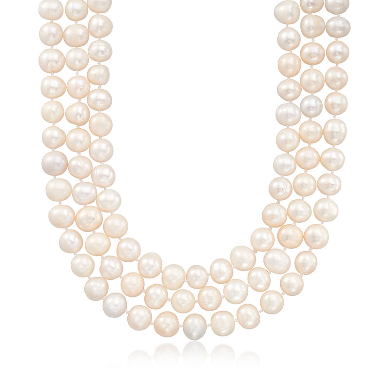 10-11mm Cultured Pearl Endless Necklace image number 0