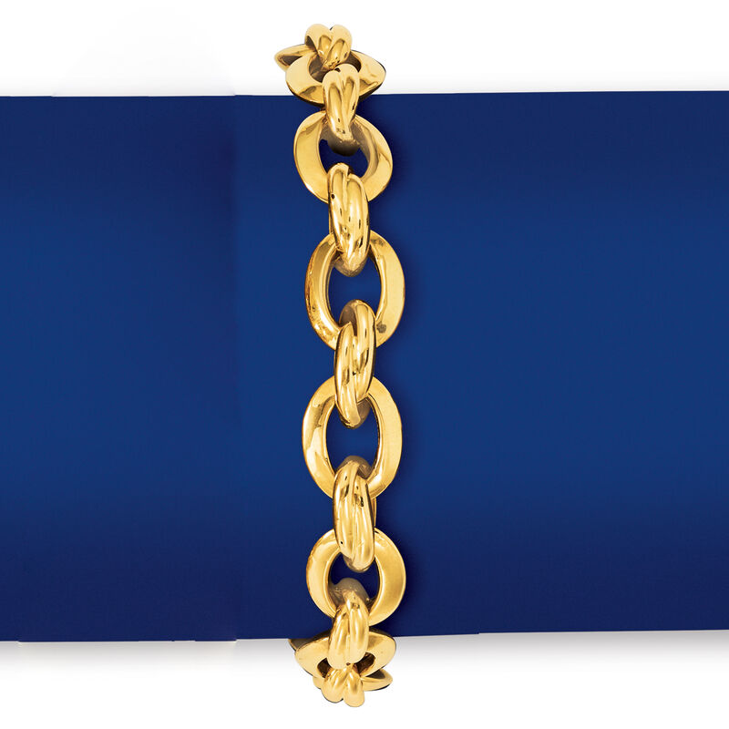 14kt Yellow Gold Oval-Link Bracelet image number 2