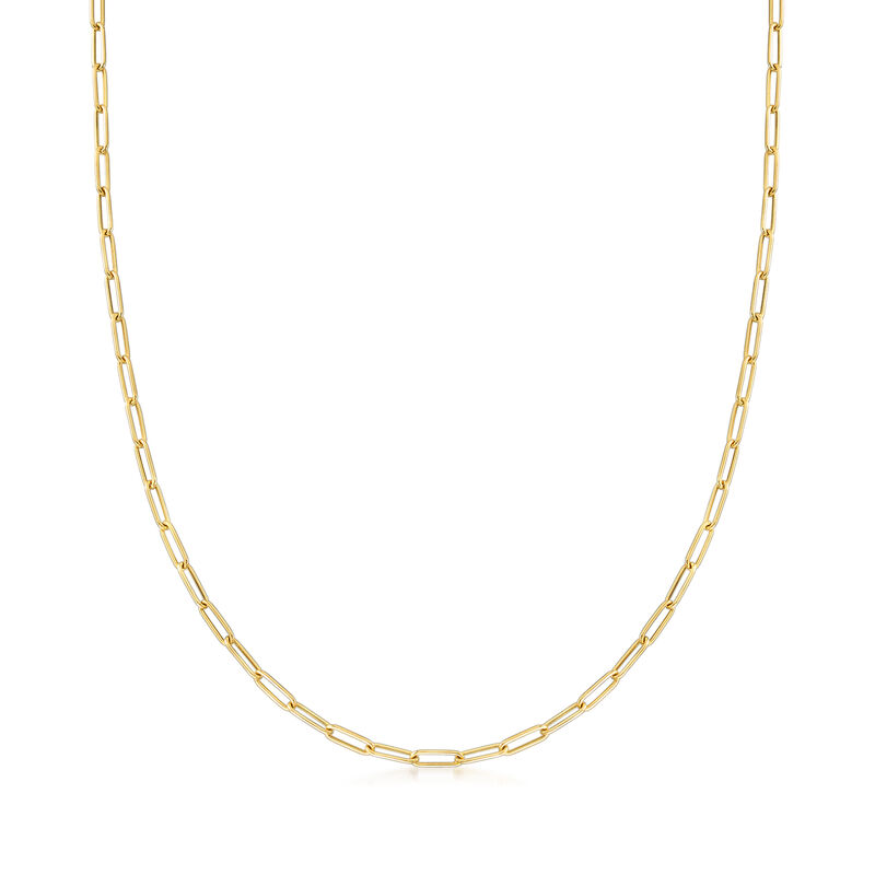 Italian 18kt Yellow Gold Paper Clip Link Necklace image number 0