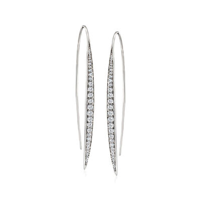 1.15 ct. t.w. Diamond Graduated Linear Drop Earrings in 14kt White Gold