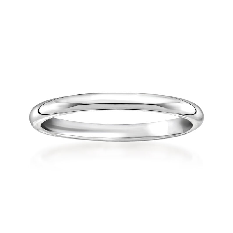 Women's 2mm Platinum Band image number 0