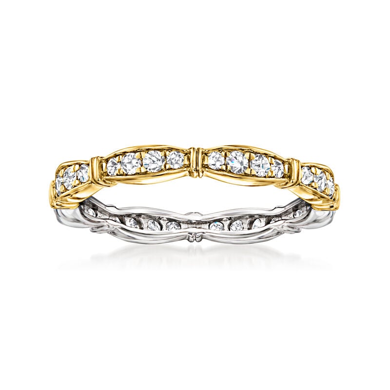 .50. ct. t.w. Diamond Ring in Sterling Silver and 18kt Gold Over Sterling image number 0
