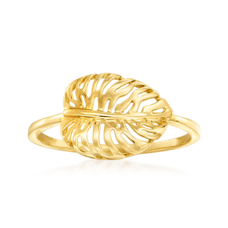 14kt Yellow Gold Palm Leaf Ring image number 0