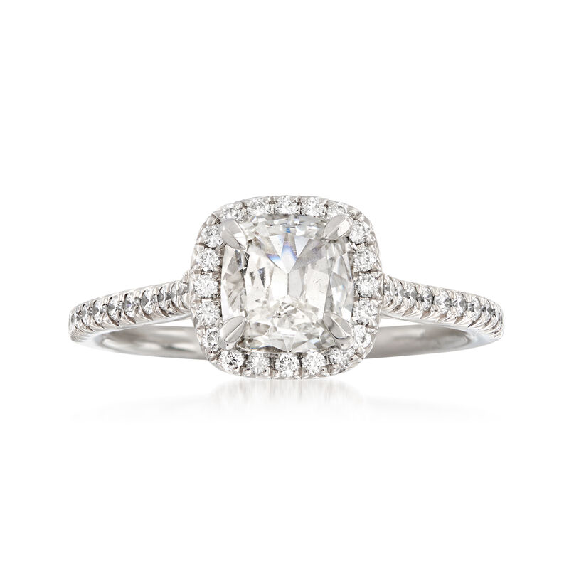 Henri Daussi 1.17 ct. t.w. Certified Diamond Engagement Ring in 18kt White Gold image number 0