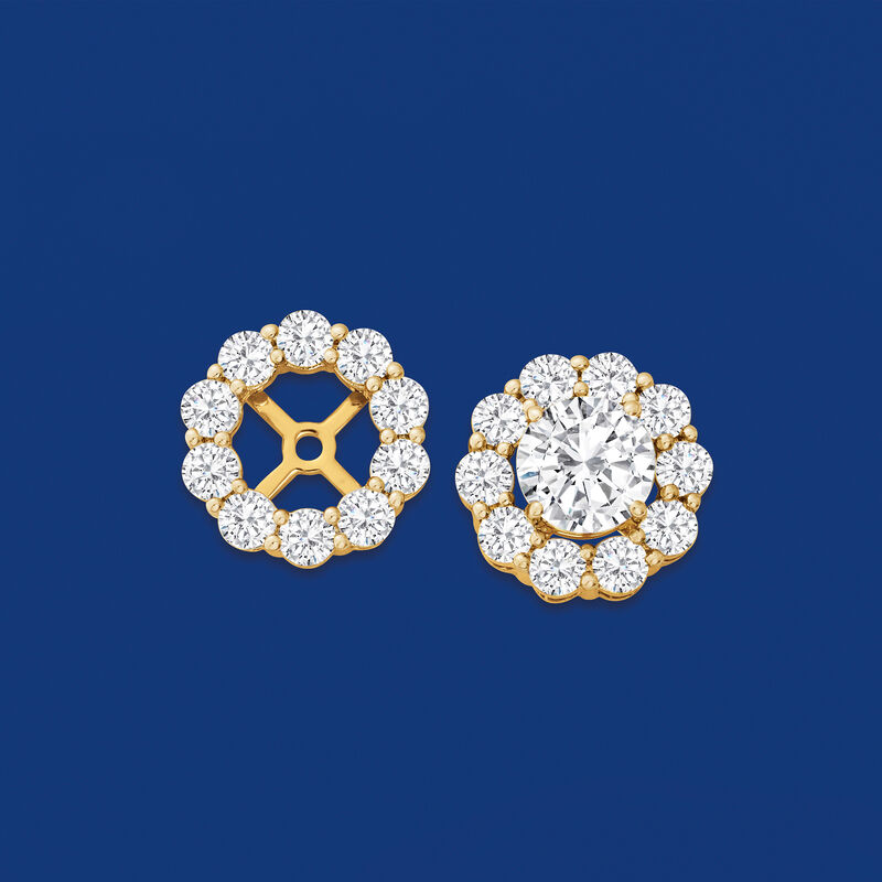 1.00 ct. t.w. Diamond Earring Jackets in 14kt Yellow Gold
