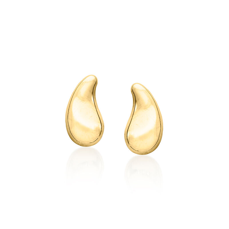 C. 2000 Vintage Tiffany Jewelry &quot;Elsa Peretti&quot; 18kt Yellow Gold Teardrop Earrings image number 2