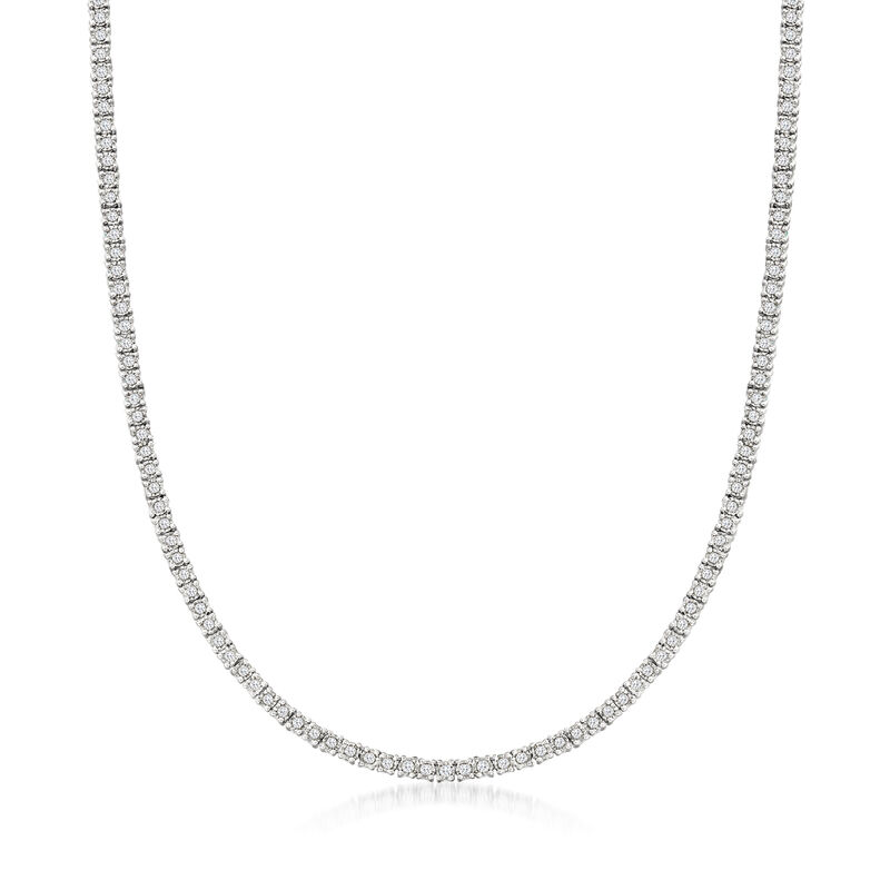 3.00 ct. t.w. Diamond Tennis Necklace in Sterling Silver image number 0