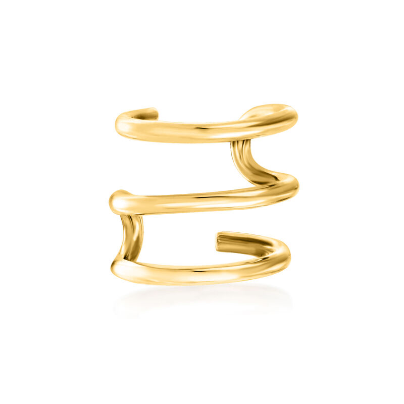 14kt Yellow Gold Multi-Row Single Ear Cuff image number 0