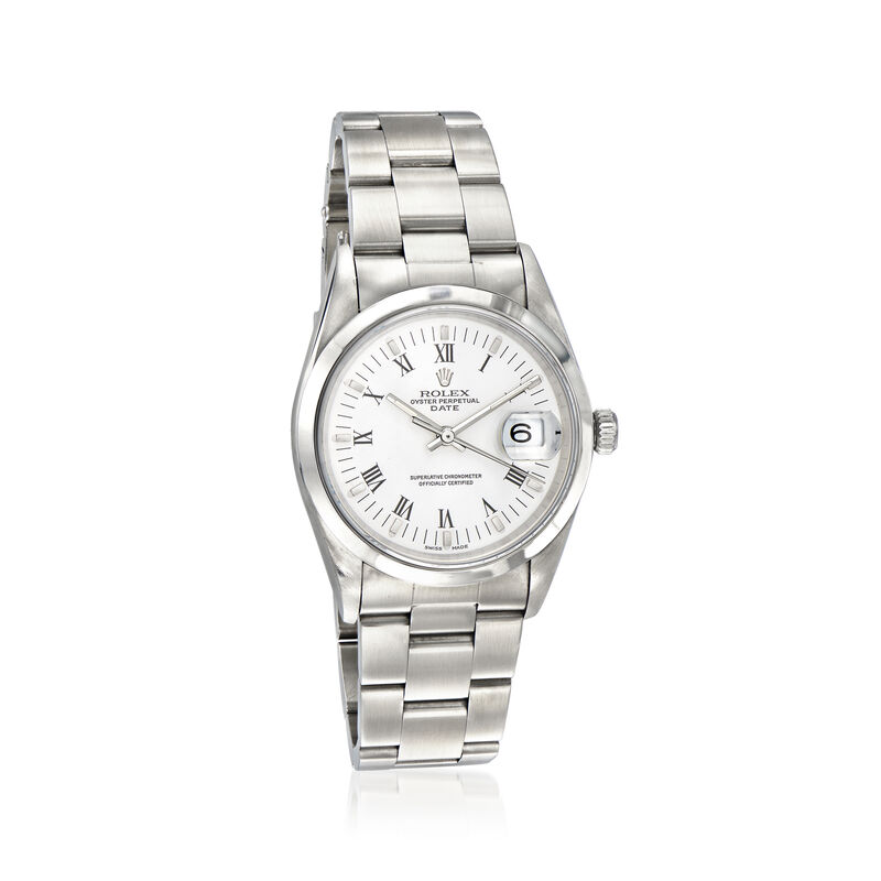 Pre-Owned Rolex Date Men's 34mm Automatic Stainless Steel Watch image number 0
