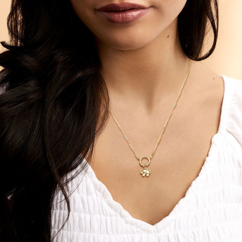 14kt Yellow Gold Elephant Charm  image number 0