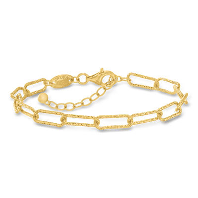 Charles Garnier 18kt Gold Over Sterling Paper Clip Link Bracelet