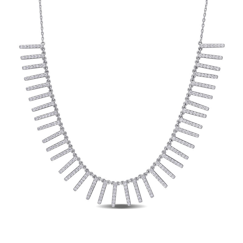 1.50 ct. t.w. Diamond Necklace in 14kt White Gold. 15.25&quot; image number 0