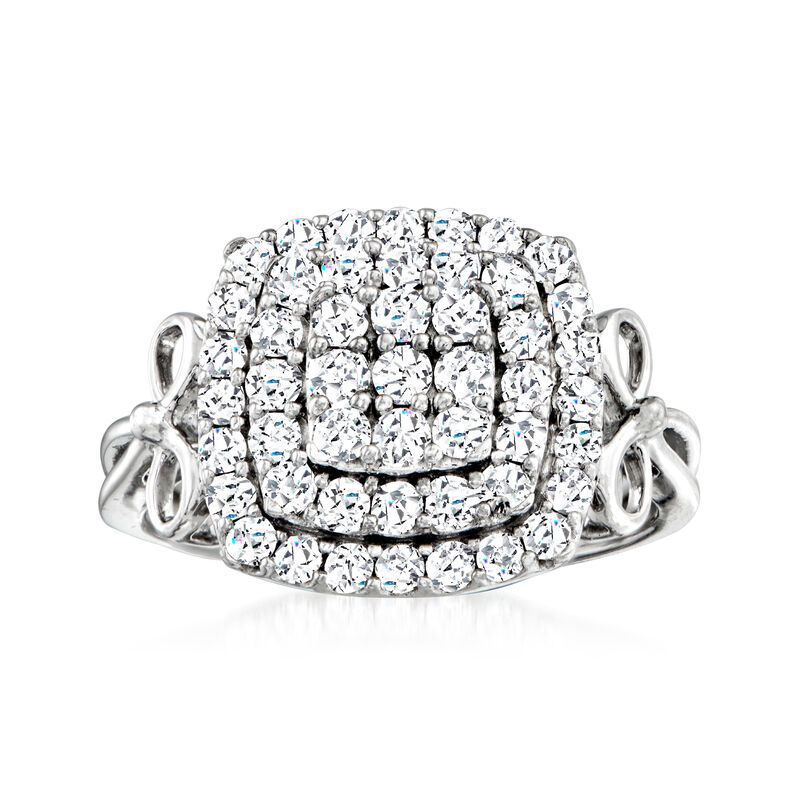 C. 1990 Vintage 1.25 ct. t.w. Diamond Ring in 14kt White Gold. Size 7 image number 0