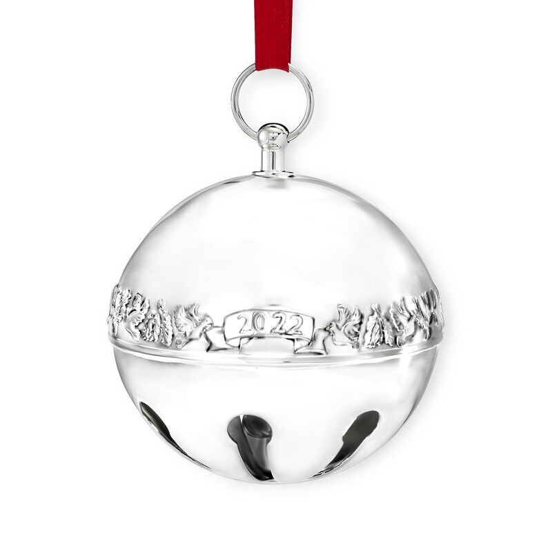 Wallace 2022 Annual Silver Plate Sleigh Bell Ornament - 52nd Edition image number 1