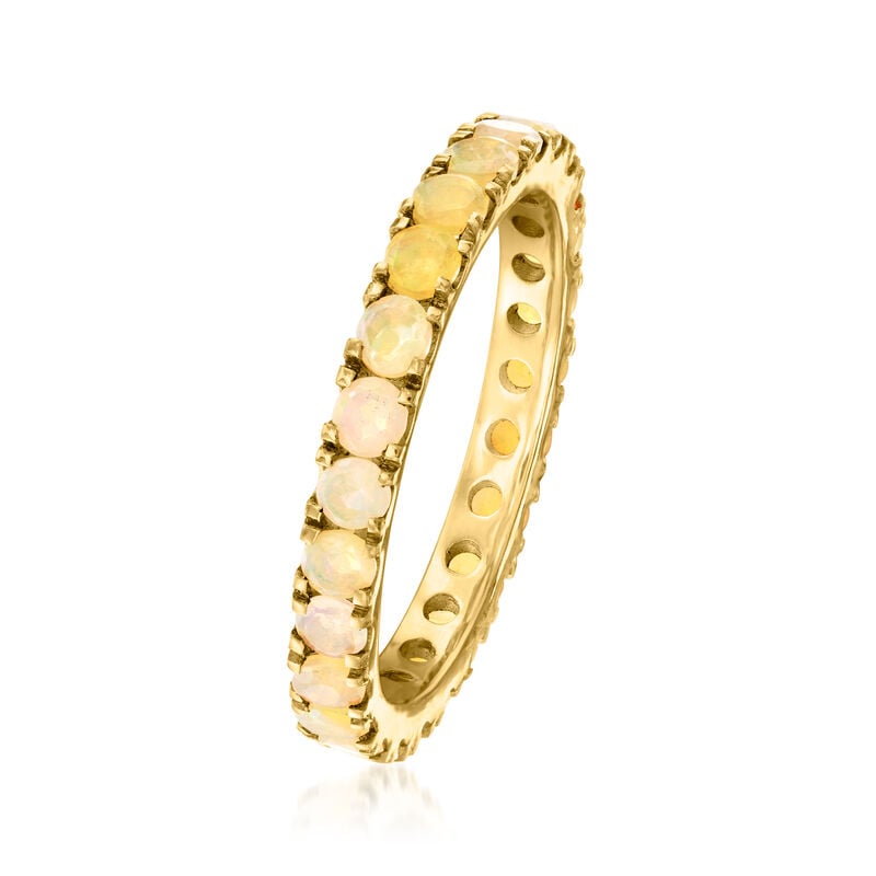 Opal Eternity Band in 18kt Gold Over Sterling image number 2