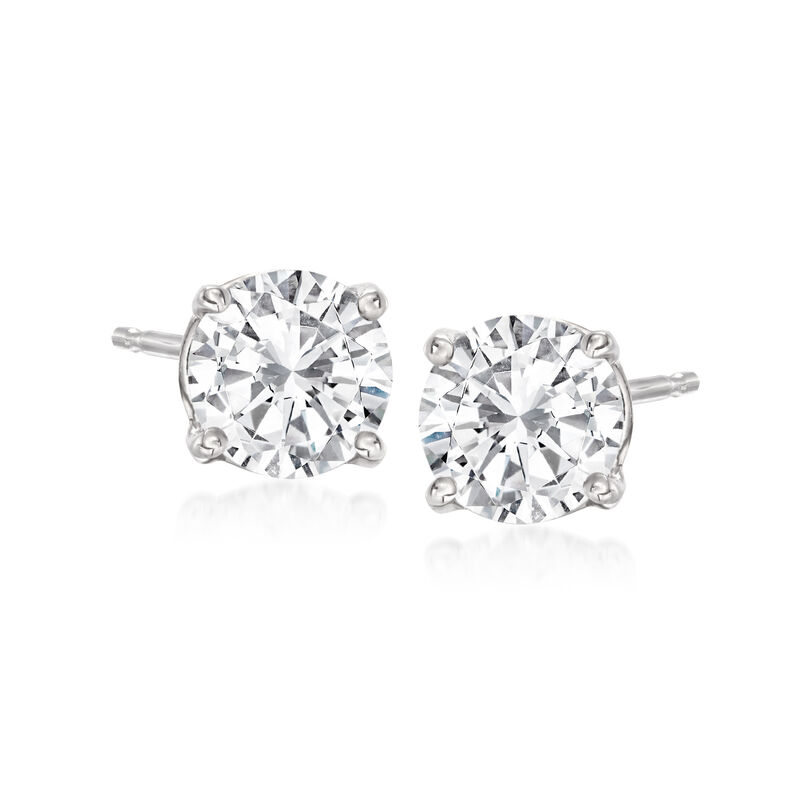 1.20 ct. t.w. Diamond Stud Earrings in 14kt White Gold  image number 0