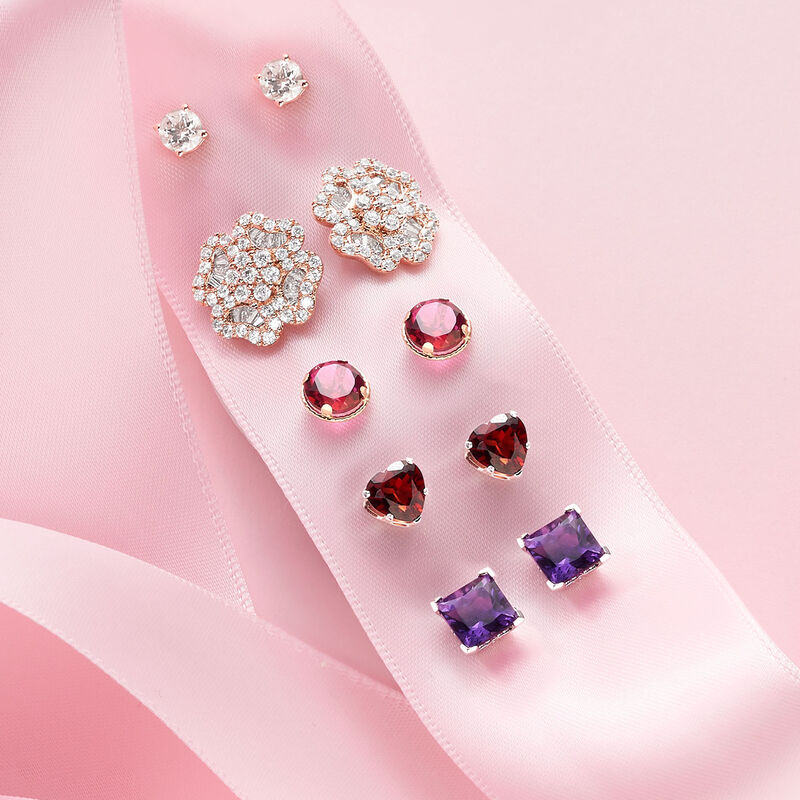 .70 ct. t.w. Morganite Stud Earrings in 18kt Rose Gold Over Sterling image number 2