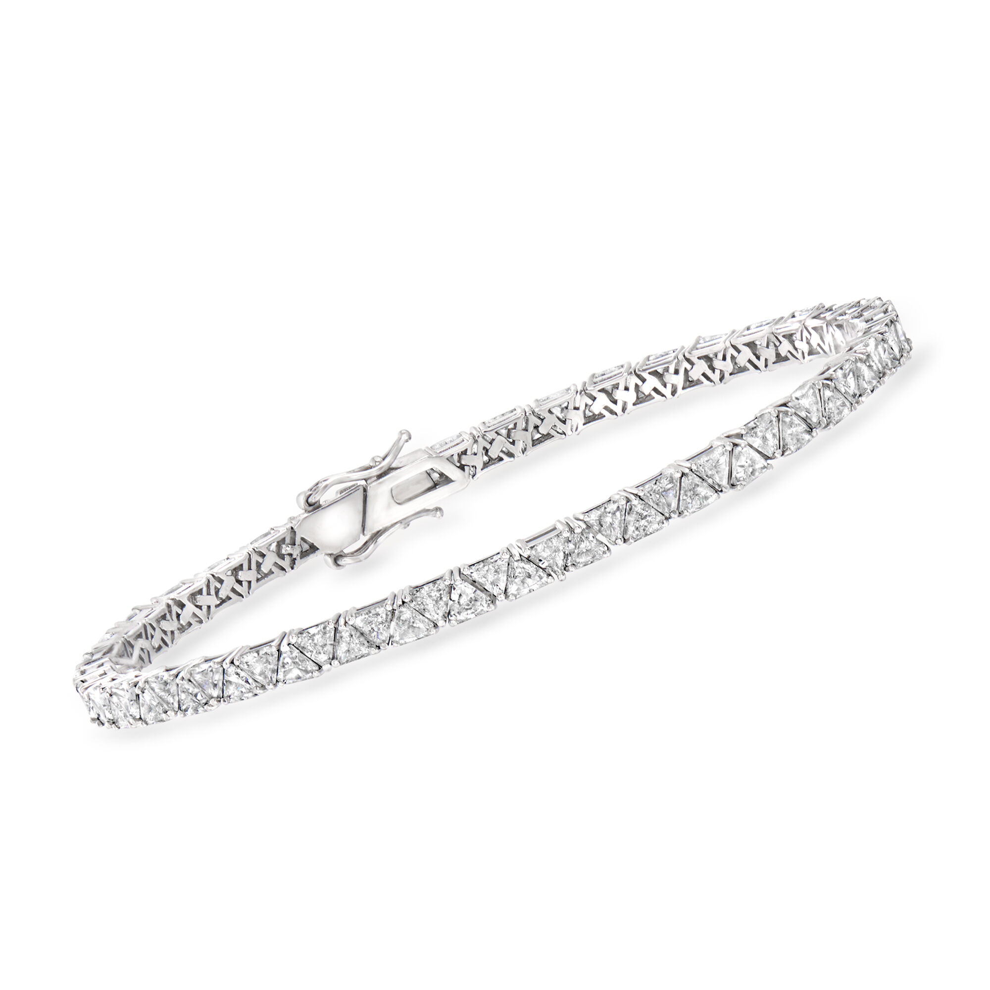 5.05 ct. t.w. Diamond Triangle Tennis Bracelet in 18kt White