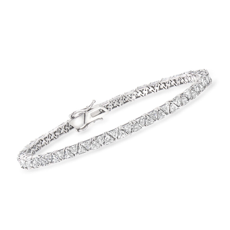5.05 ct. t.w. Diamond Triangle Tennis Bracelet in 18kt White Gold. 6.5&quot; image number 0