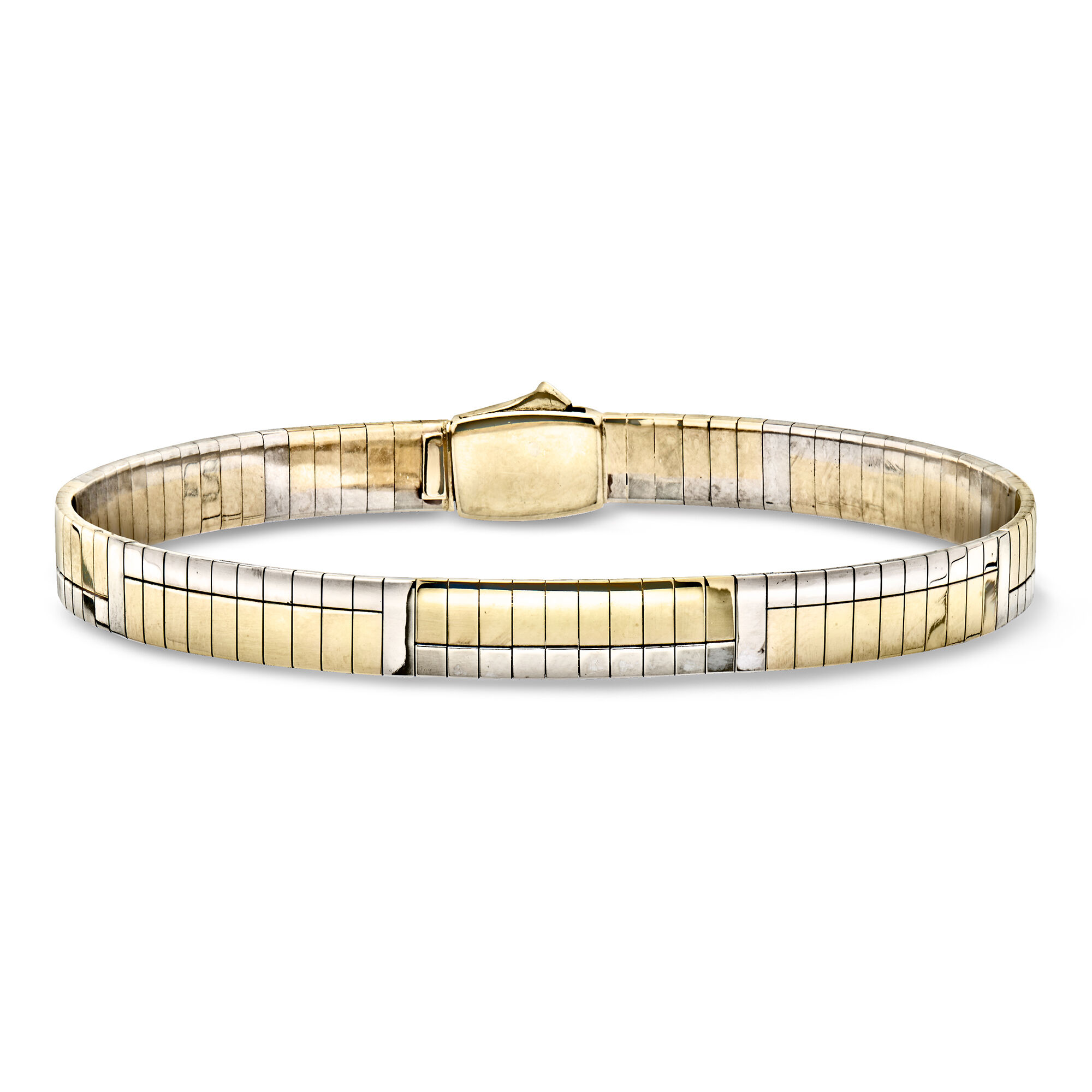 C. 1980 Vintage 14kt Two-Tone Gold Omega Bracelet. 7