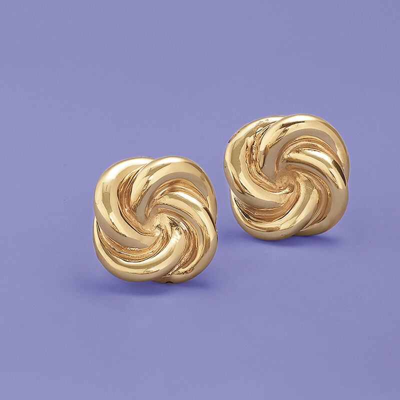 Italian 14kt Yellow Gold Swirl Clip-On Earrings image number 5