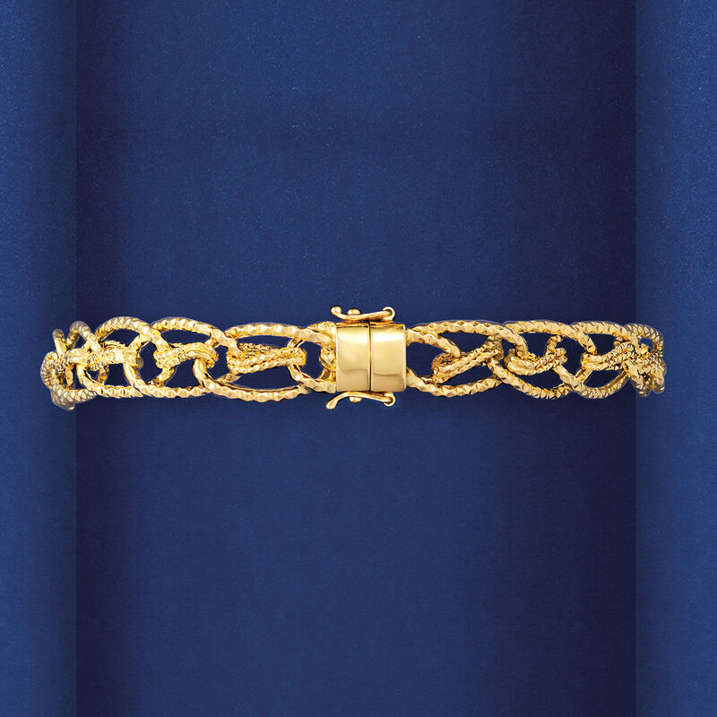 14kt Yellow Gold Oval-Link Bracelet with Magnetic Clasp image number 2