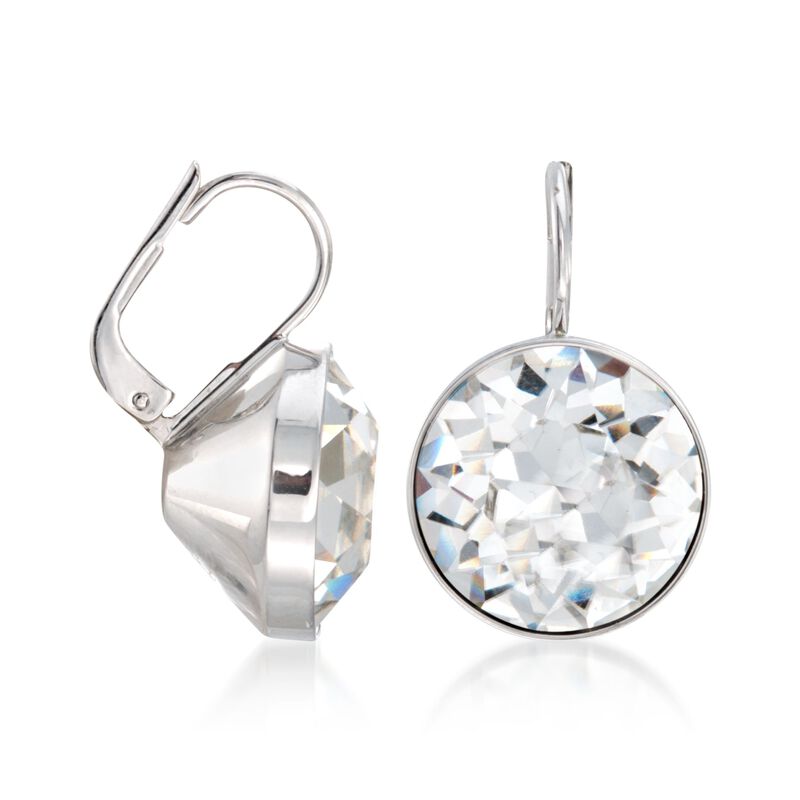Swarovski Crystal &quot;Bella&quot; Crystal Drop Earrings in Silvertone image number 2