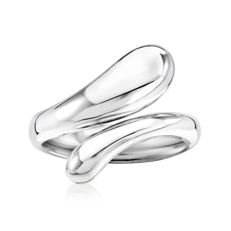 C. 2000 Vintage Tiffany Jewelry &quot;Elsa Peretti&quot; Sterling Silver Bypass Ring. Size 7.75 image number 0