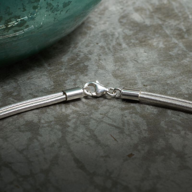 Italian Celtic Flex Knot Necklace with Sterling Silver. 18&quot; image number 2