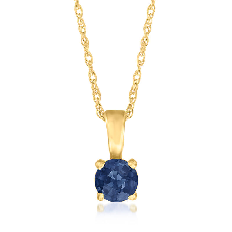 .28 Carat Sapphire Pendant Necklace in 14kt Yellow Gold image number 0