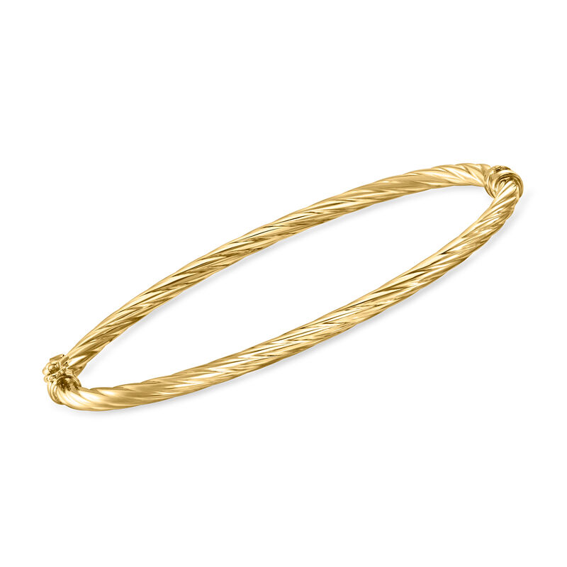 Italian 14kt Yellow Gold Twisted Bangle Bracelet image number 0