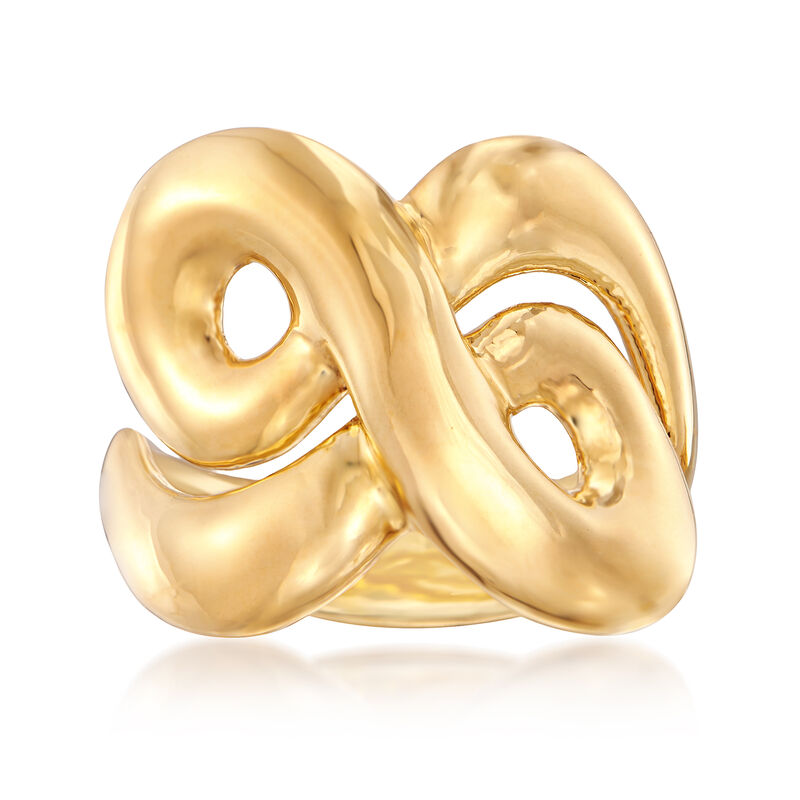 Italian Andiamo 14kt Yellow Gold Swirl Ring image number 0