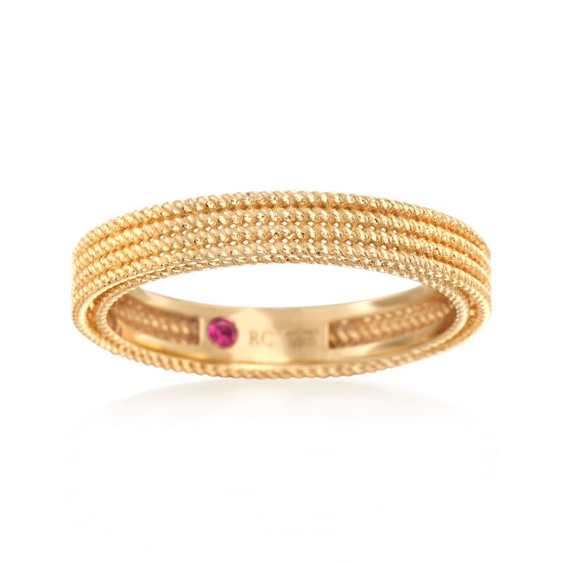 Roberto Coin &quot;Symphony&quot; Barocco Ring in 18kt Yellow Gold. Size 7 image number 0