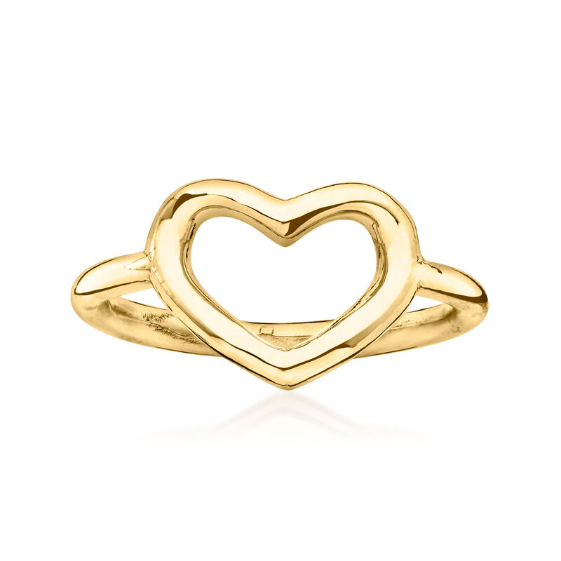 Italian 14kt Yellow Gold Heart Ring image number 0