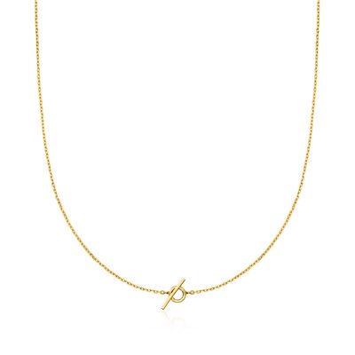 Italian 10kt Yellow Gold Petite Toggle Necklace