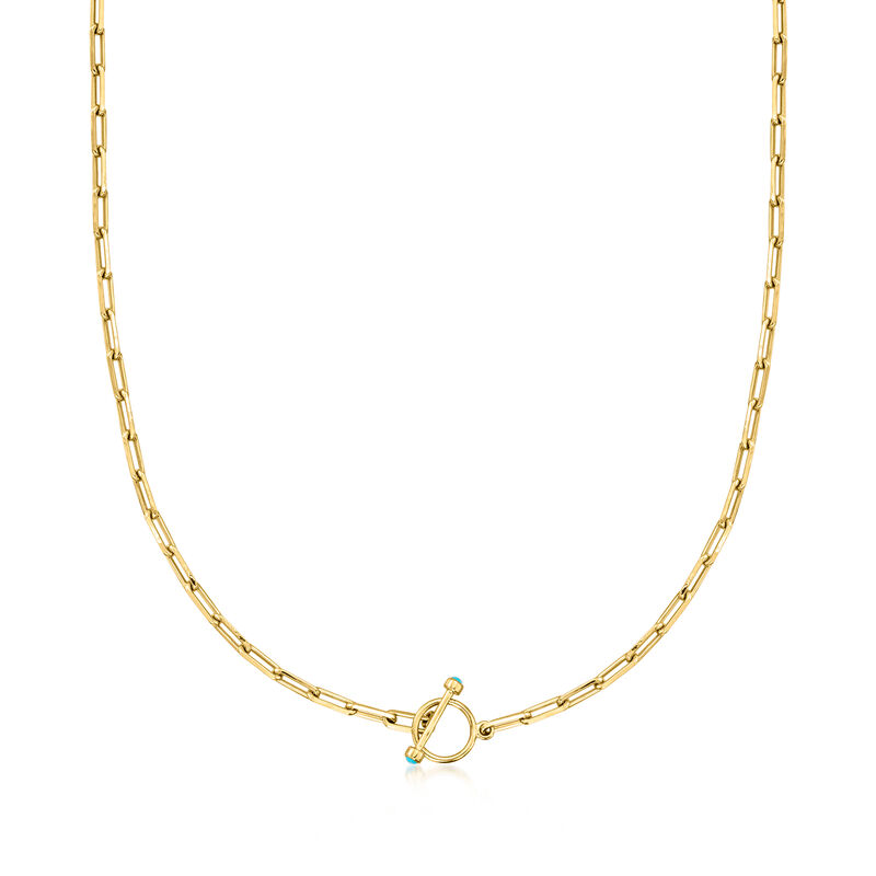 Turquoise and 2.50 ct. t.w. Citrine Sunflower Toggle Necklace in 18kt Gold Over Sterling image number 2