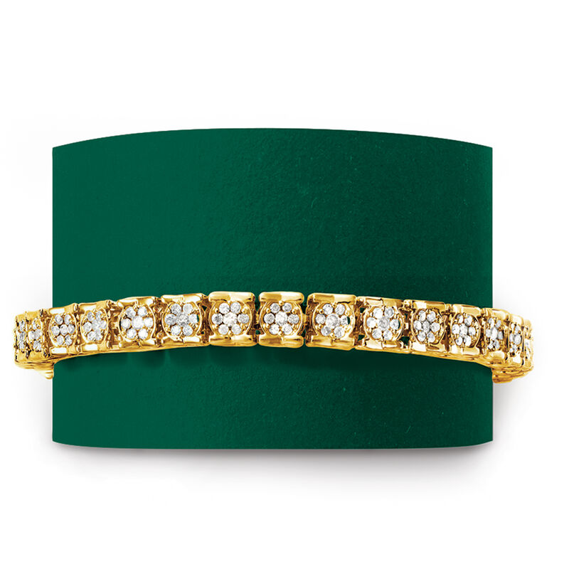 3.00 ct. t.w. Diamond Tennis Bracelet in 18kt Gold Over Sterling image number 2