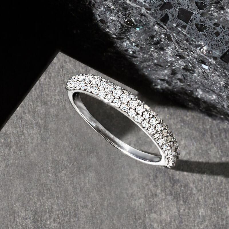 .50 ct. t.w. Pave Diamond Ring in Sterling Silver image number 4