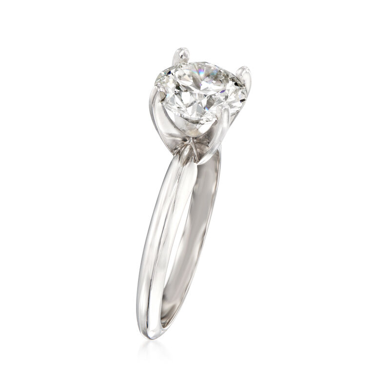 2.00 Carat Certified Diamond Solitaire Ring in 14kt White Gold image number 2