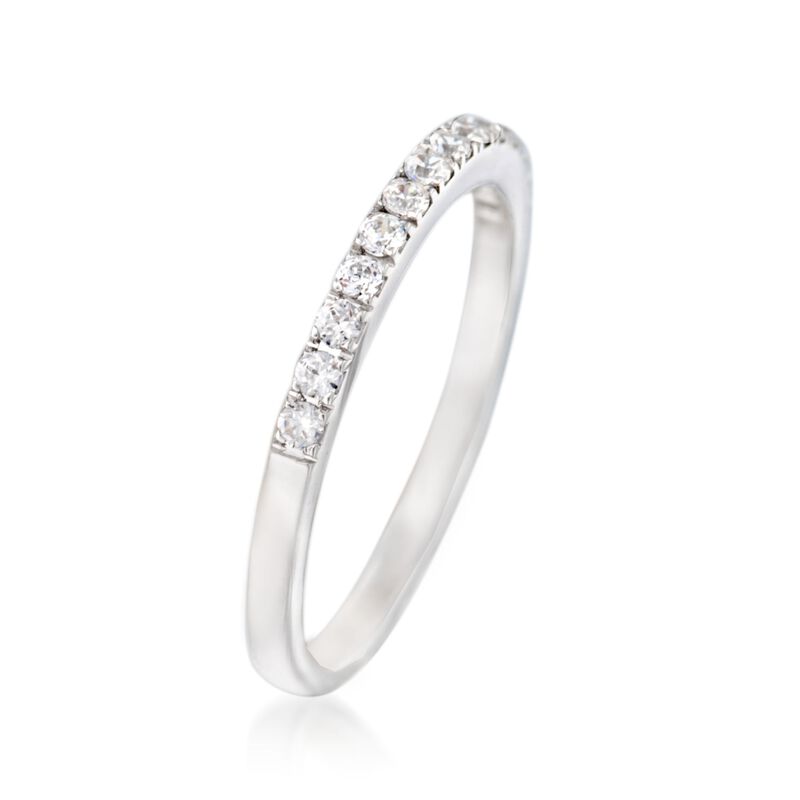 Simon G. .26 ct. t.w. Diamond Wedding Ring in 18kt White Gold image number 2